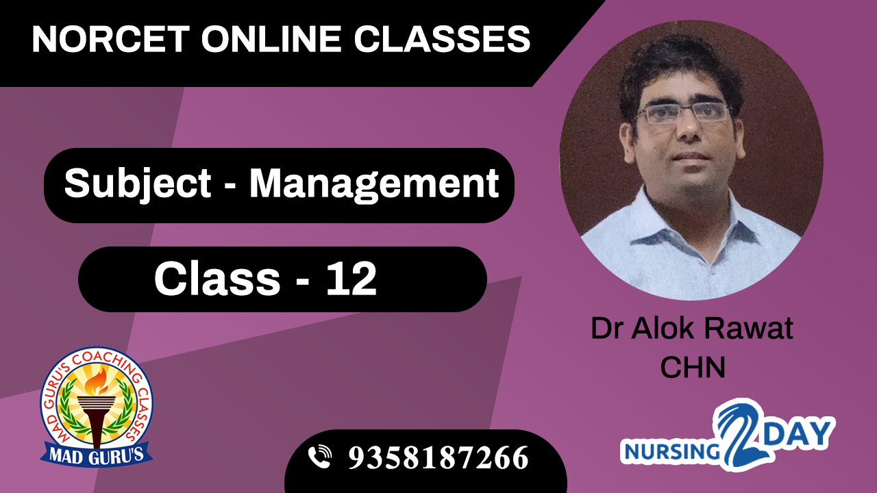 NORCET Management class 12